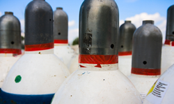 Restbestände von Druckgasflaschen der Firma Praxair